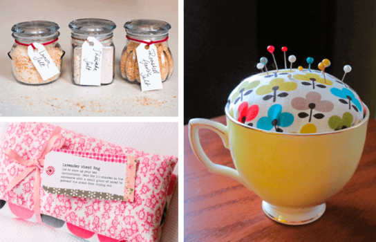 A simple collage of handmade pictures with pins and a mug.