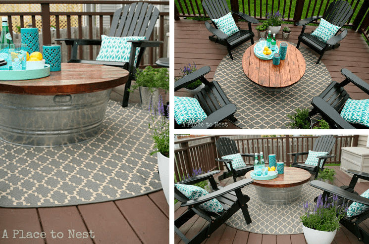Four genius ideas for a backyard hangout with chairs and a table.