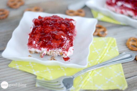 Raspberry Pretzel Salad