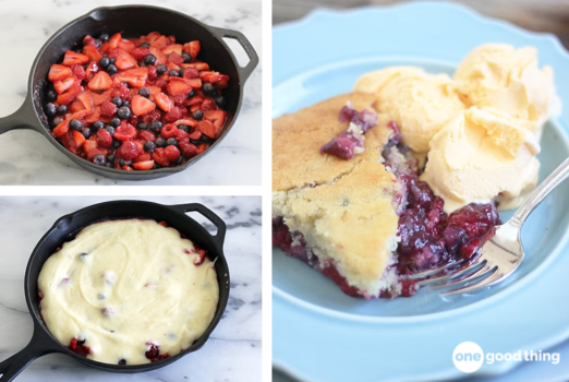 berry skillet cobbler