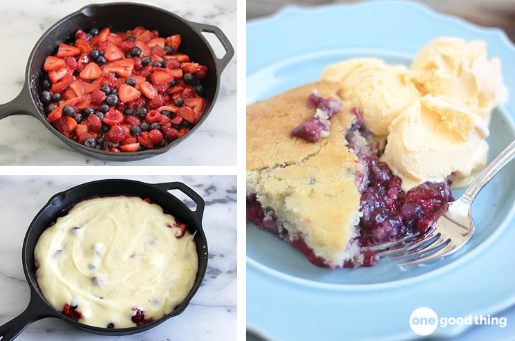 berry skillet cobbler
