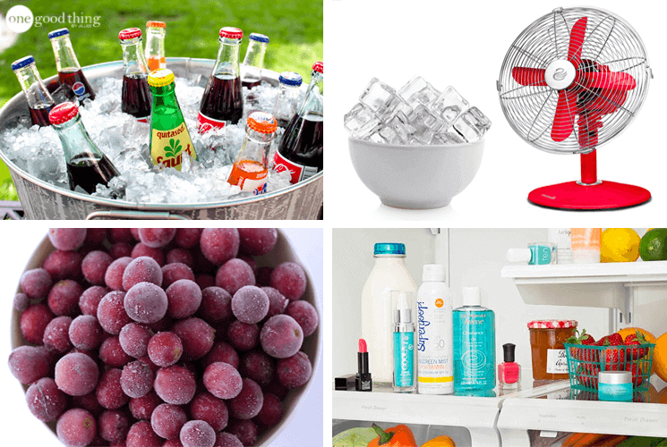Genius ways to chill out with a collage of pictures of various items in a refrigerator.