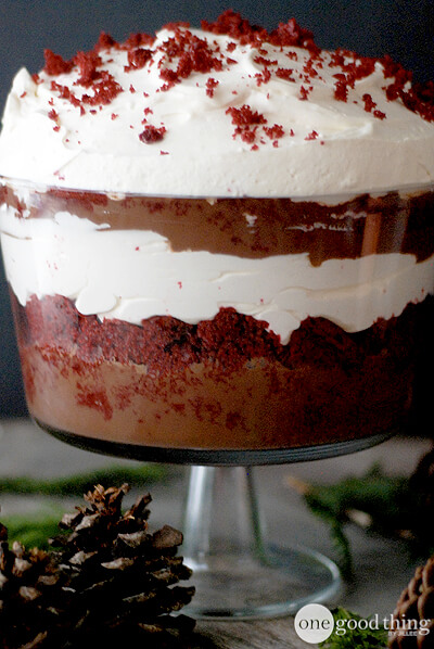 Red velvet trifle