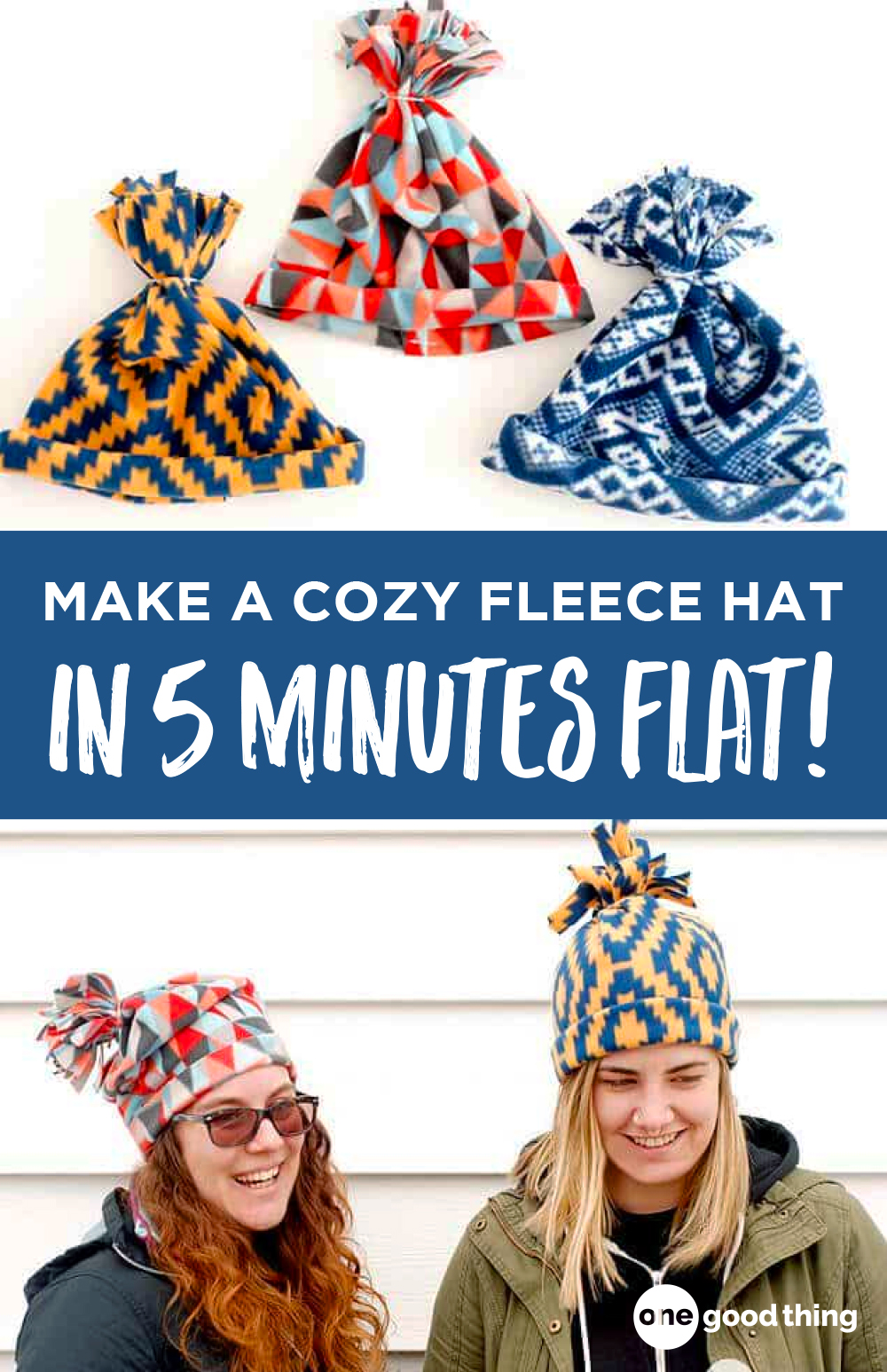 Make A Cozy Fleece Hat In 5 Minutes Flat!