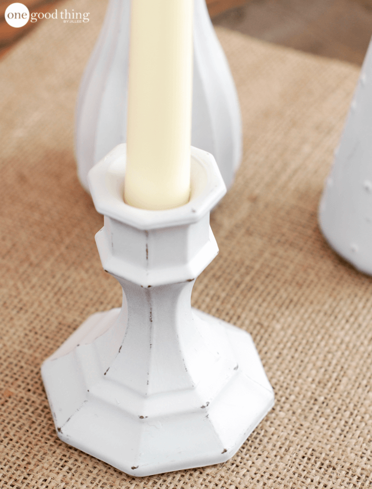 DIY Distressed Candlesticks