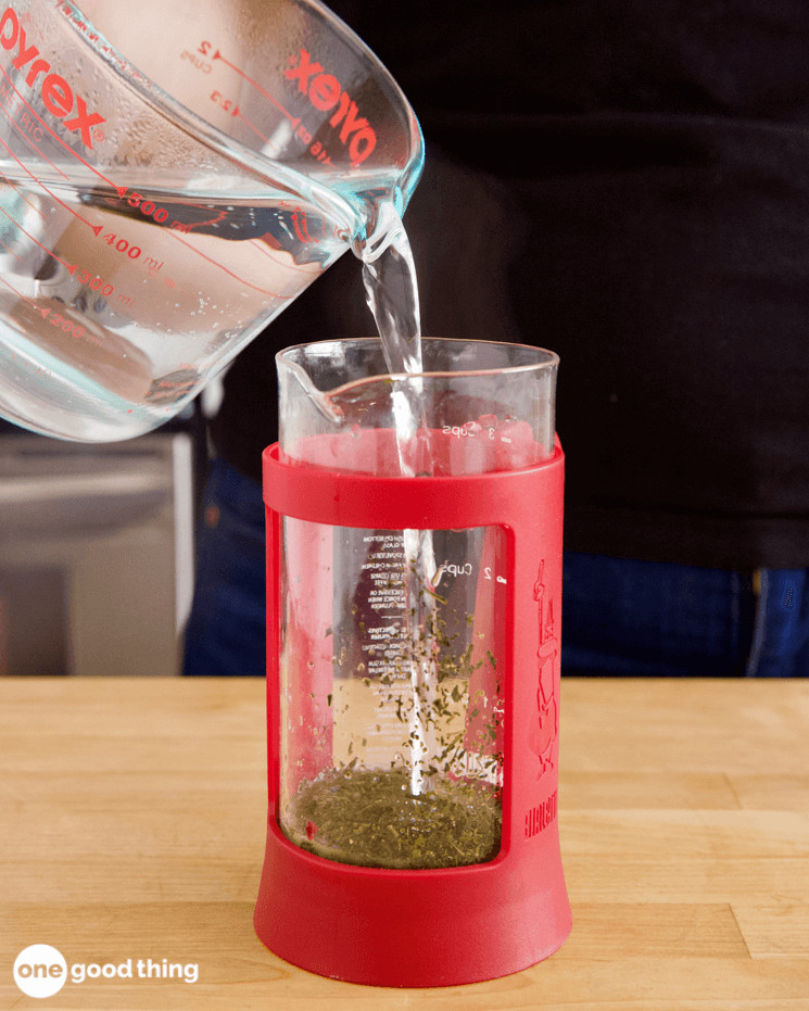 Save money by using loose tea in your french press.