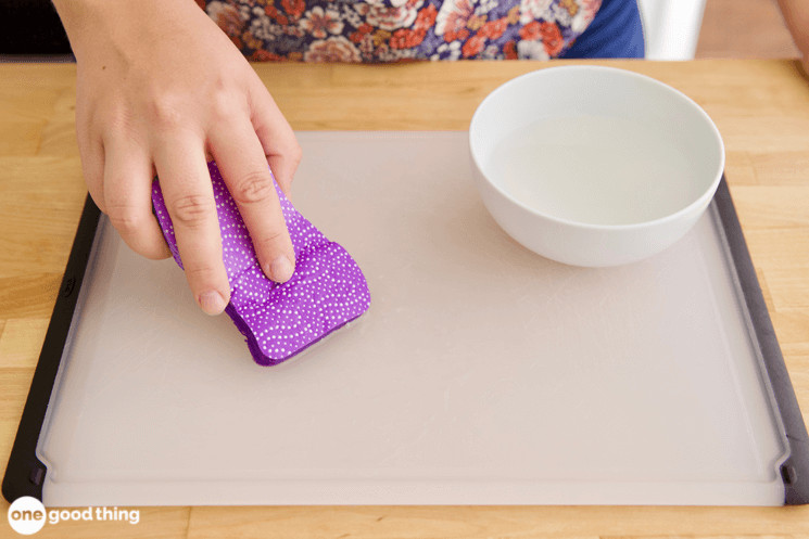 Washing Soda is perfect for removing residue from cutting boards. 