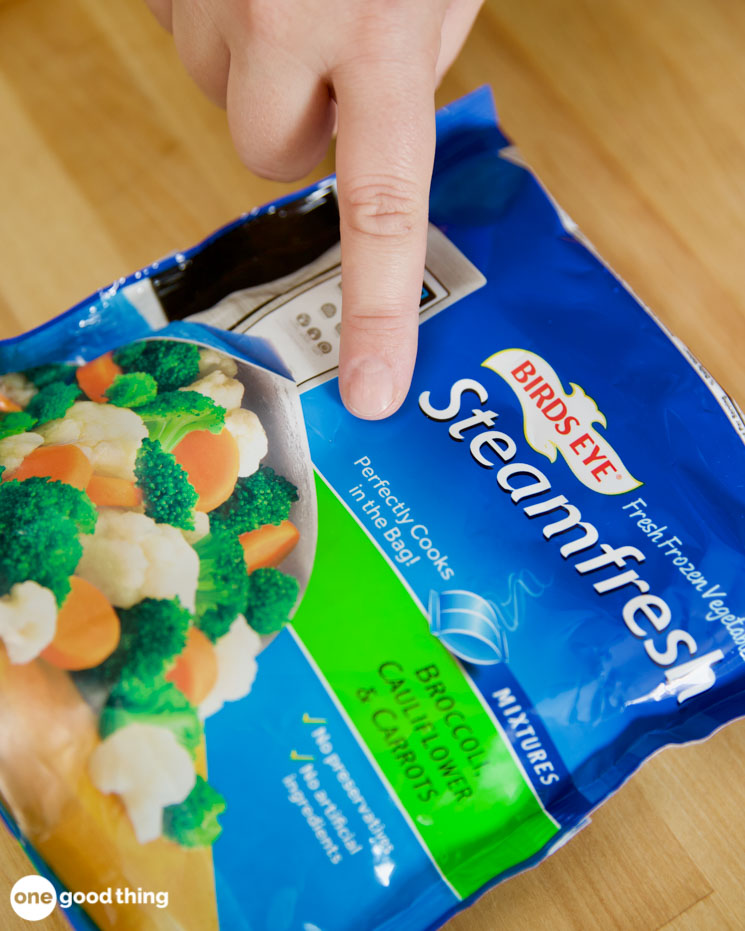 Microwaving packaged food