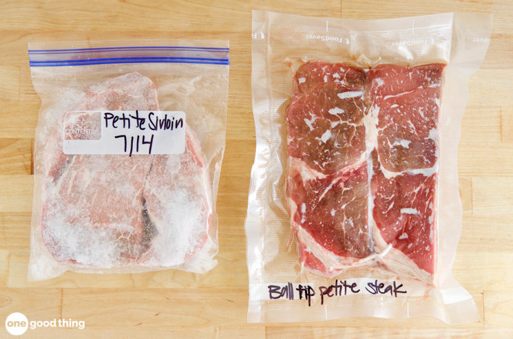 vacuuming sealing meat