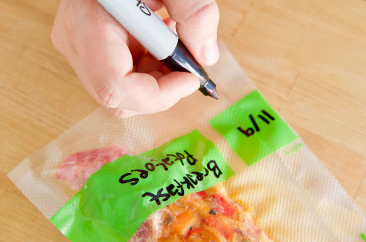 labeling vacuum sealed bags
