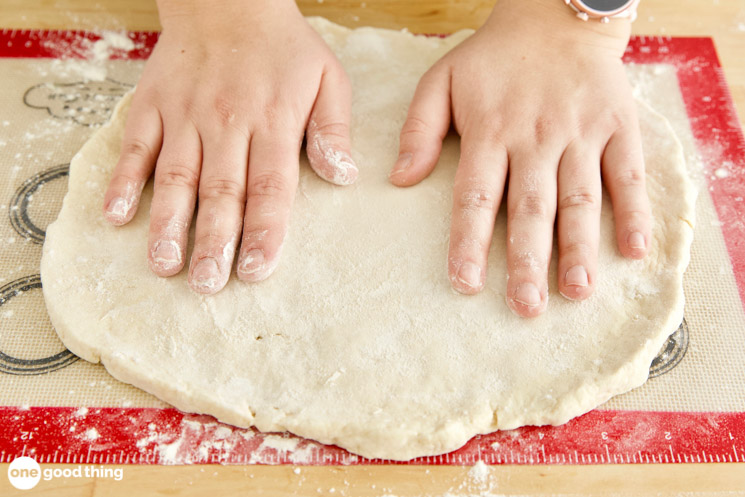 rolling 2 ingredient dough out flat