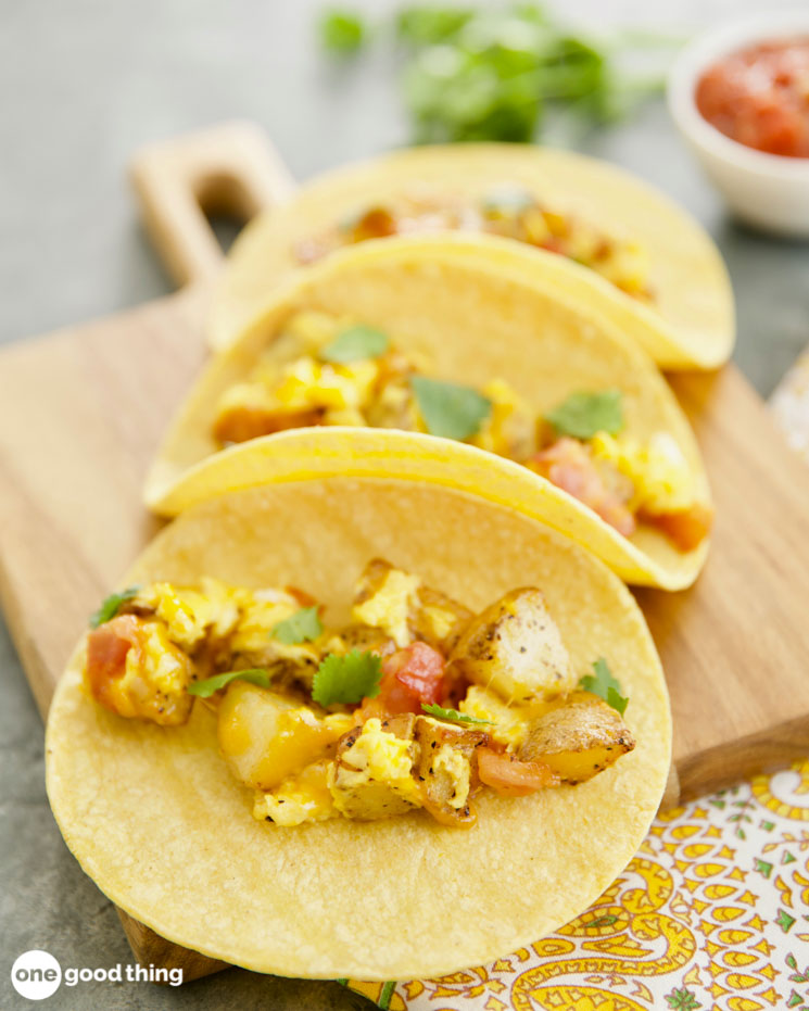 Potato, Bacon, and Cheese Breakfast Tacos-image