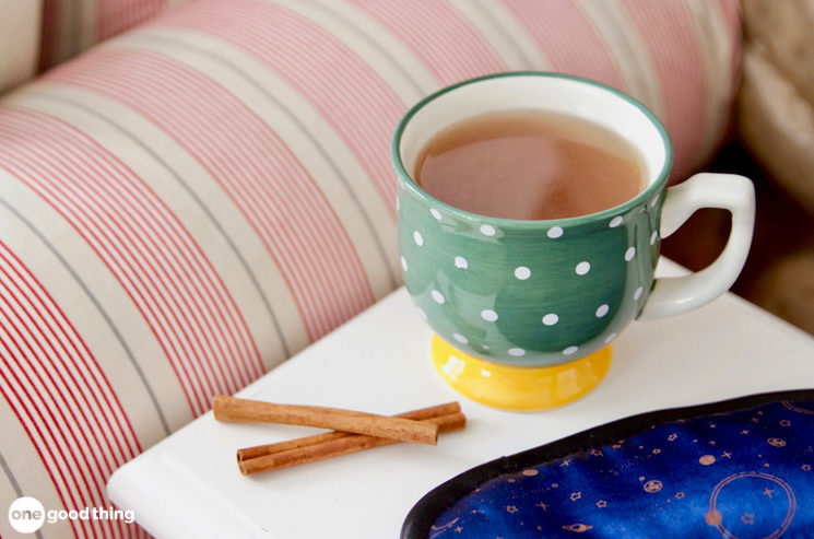 A warm cup of banana tea helps a lot of people get to sleep faster.