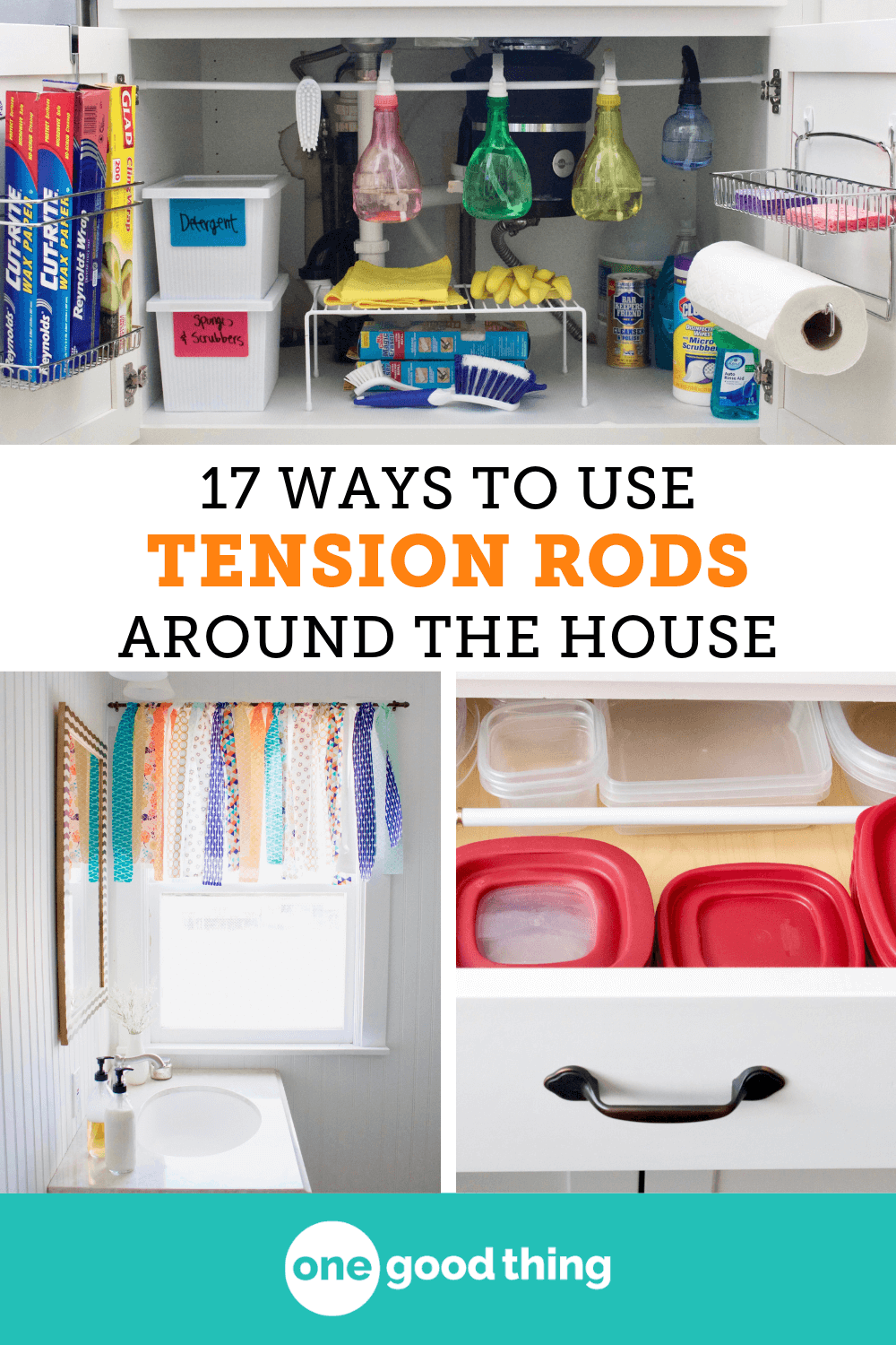 17 Smart Ways To Use Tension Rods Around Your House