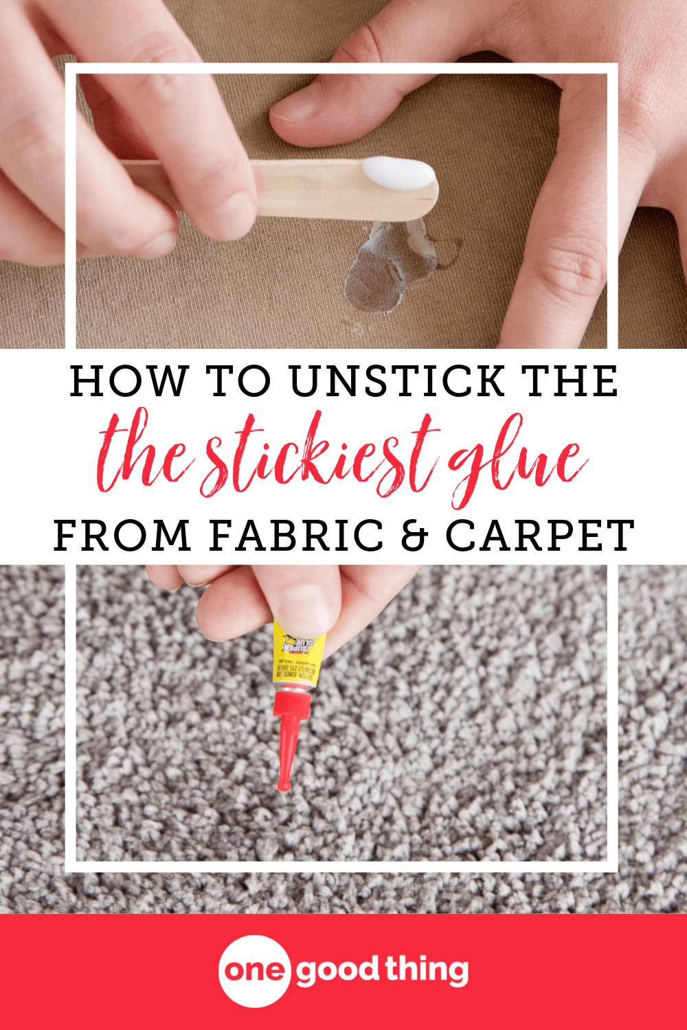 How To Get Glue Out Of Carpet And Clothes