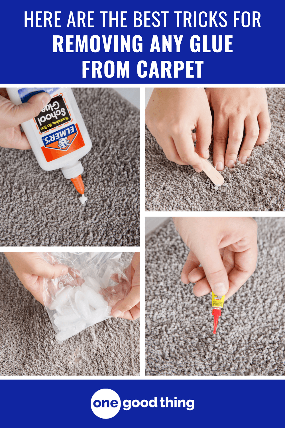 How To Get Glue Out Of Carpet And Clothes