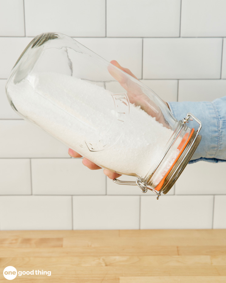 Fabric Softener Crystals in an airtight jar