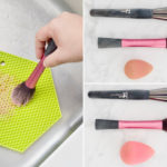 cleaning makeup brushes