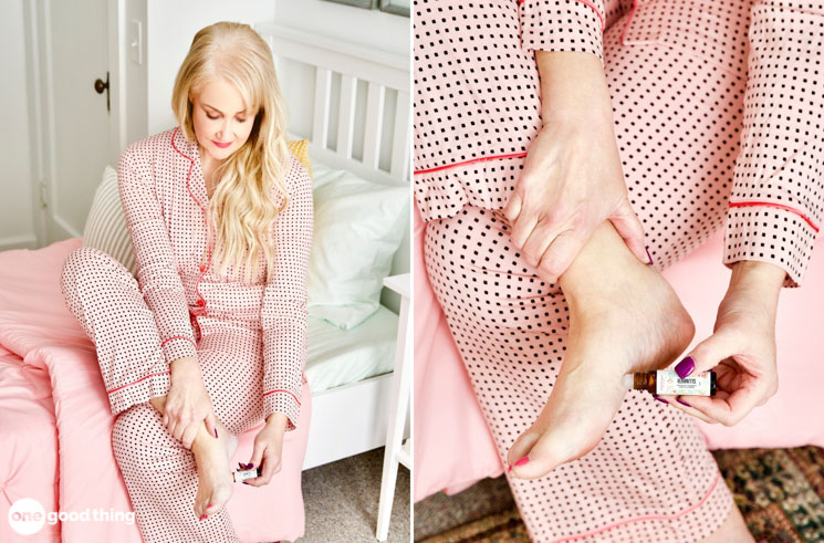 Another way to use Slumber Essential Oil Blend For Sleep is in a roller bottle.