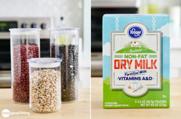 Dry beans and instant nonfat dried milk never expire if stored correctly.