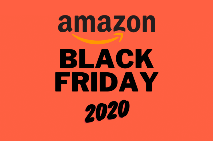 The Amazon Black Friday 2020 logo showcasing amazing deals on an orange background.