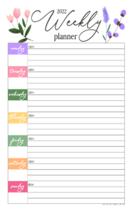 Free Printable Planners For 2022: Daily, Weekly, &amp; Monthly