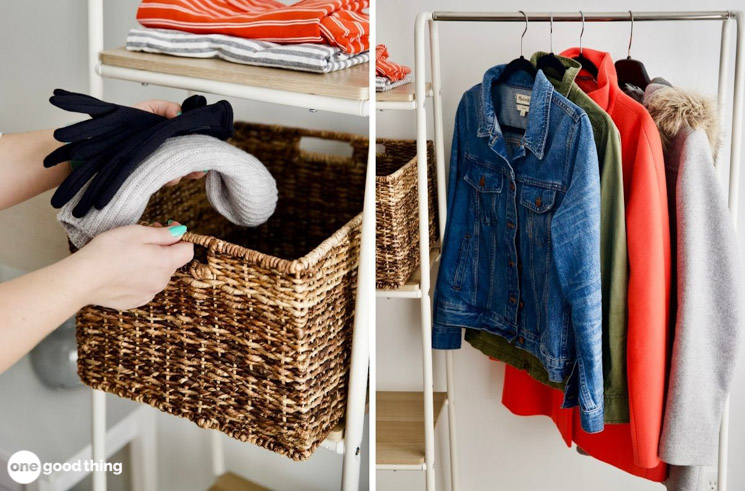 coat closet organization