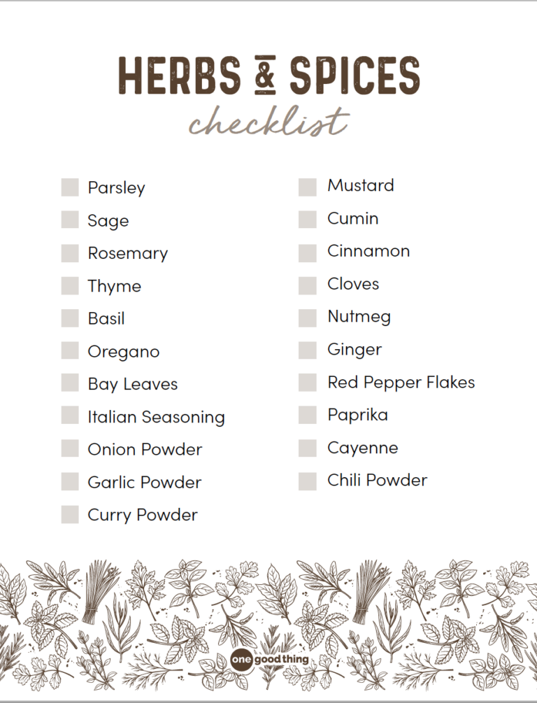 21 Essential Herbs & Spices For Home Cooks [With Printable]