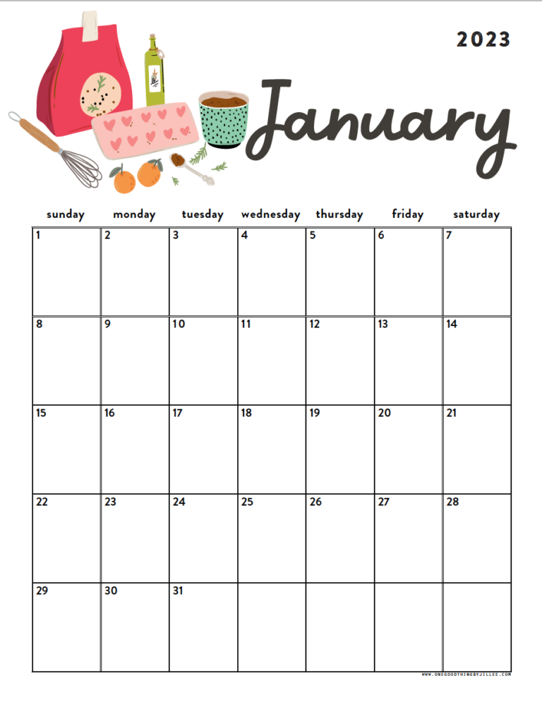 Get Organized With These Free 2023 Calendar Pages