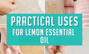Practical uses for lemon essential oil include boosting mood and promoting relaxation.