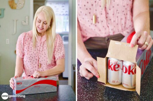 This 12 pack hack will help you to empty soda into your fridge in ten seconds or less!