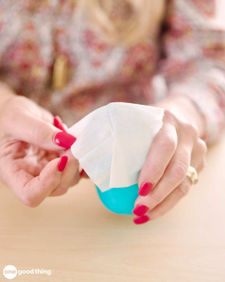 You can buy a little gadget that makes it easier to hold the ice for an ice facial and simply drape gauze over it if you need to.