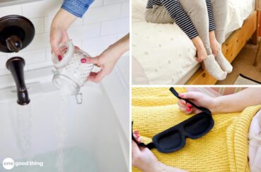 Overcome sleep troubles and fall asleep faster by taking an epsom salt bath, wearing socks to bed, and keeping it dark.