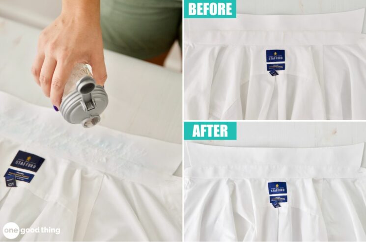 Ring around the collar stains are tough, but not impossible. Try Fels Naptha or a host of other solutions to remove ring around the collar.