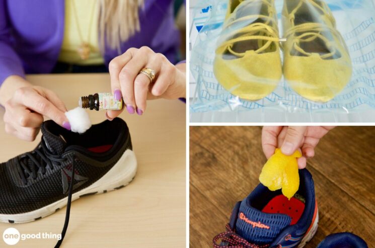 There are a variety of ways to deodorize shoes, including essential oils, freezing, and using lemon peels.