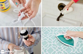 Cornstarch is a silky powder made from the endosperm of corn kernels. It can be used to loosen knots, starch clothes, make a soothing tub soak, and even as a dry shampoo.