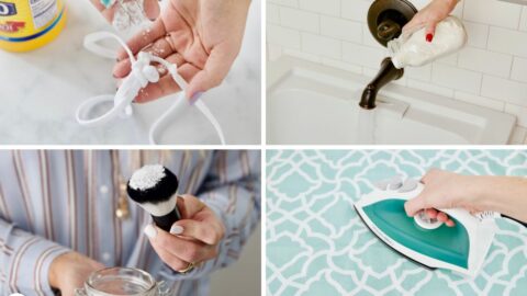 Cornstarch is a silky powder made from the endosperm of corn kernels. It can be used to loosen knots, starch clothes, make a soothing tub soak, and even as a dry shampoo.