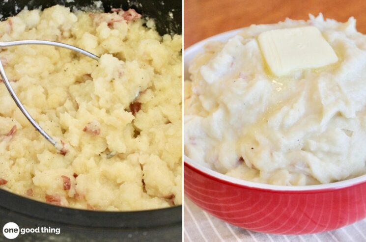 Crockpot mashed potatoes are easy and delicious.