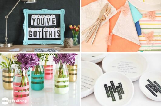 Decor and useful item alike are great homemade gift ideas.
