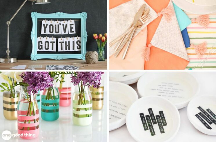 Decor and useful item alike are great homemade gift ideas.