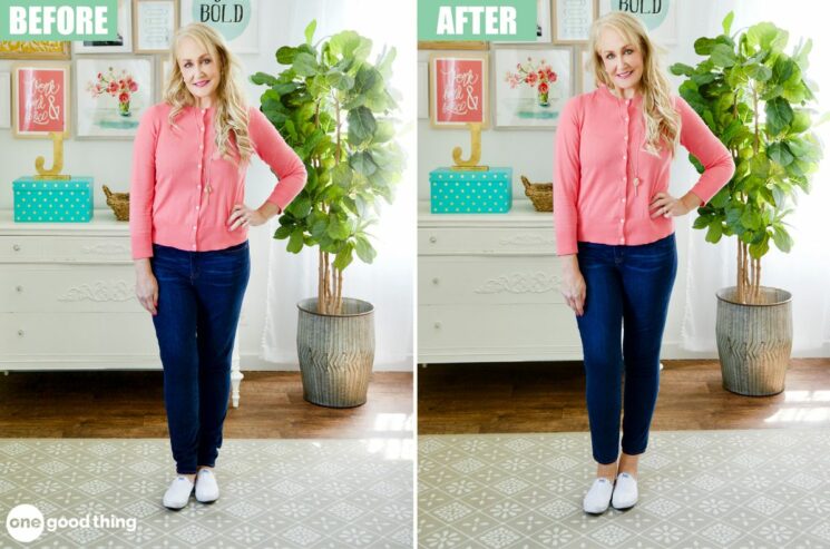 It’s easy to shorten jeans and keep the original hem - you can even do it by hand!