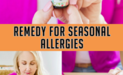 Promotional collage showing a natural remedy for allergies.