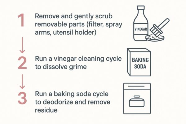 How to Clean a Dishwasher Naturally (A Simple 2-Cycle Method)